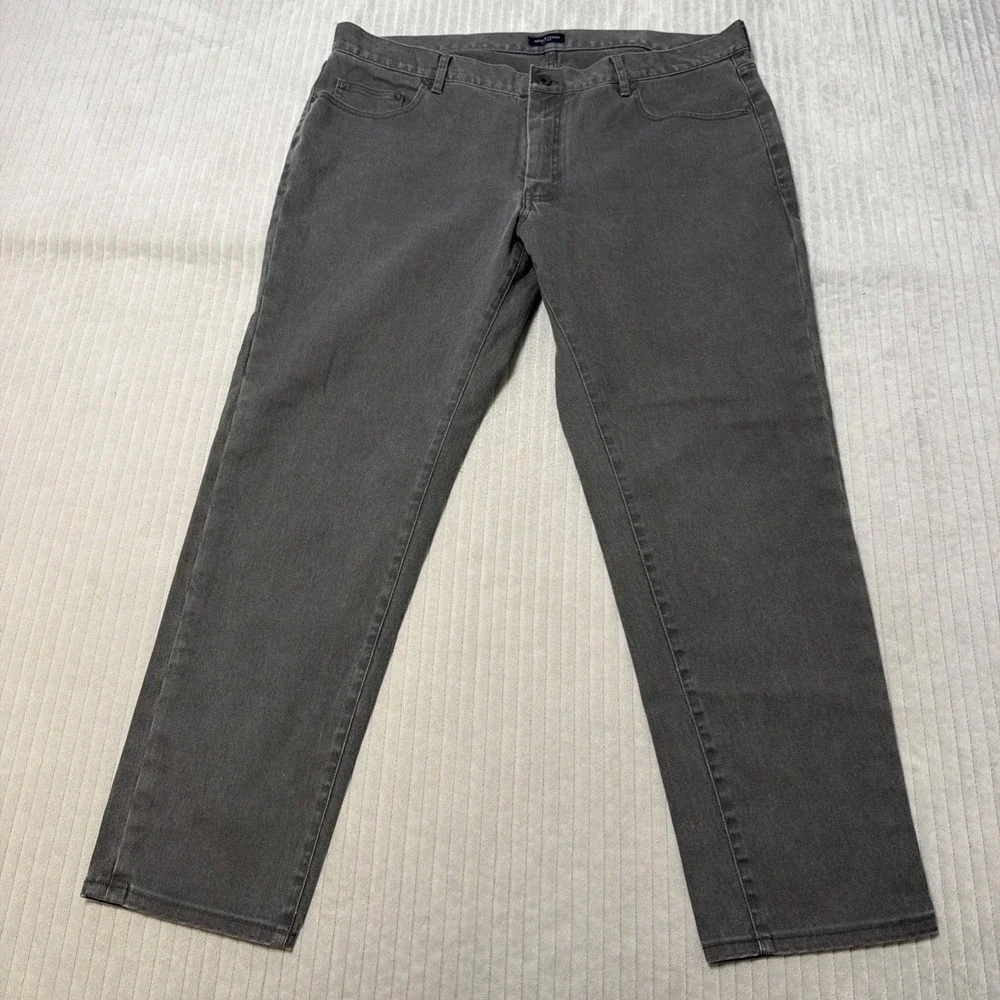 Proper Cloth Chino Mens W38 L29 Charcoal Stretch Slub Twill Gray